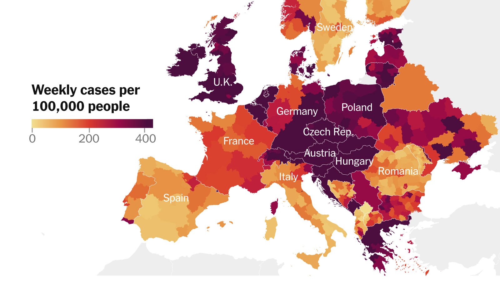 See Where Covid Is Surging Across Europe