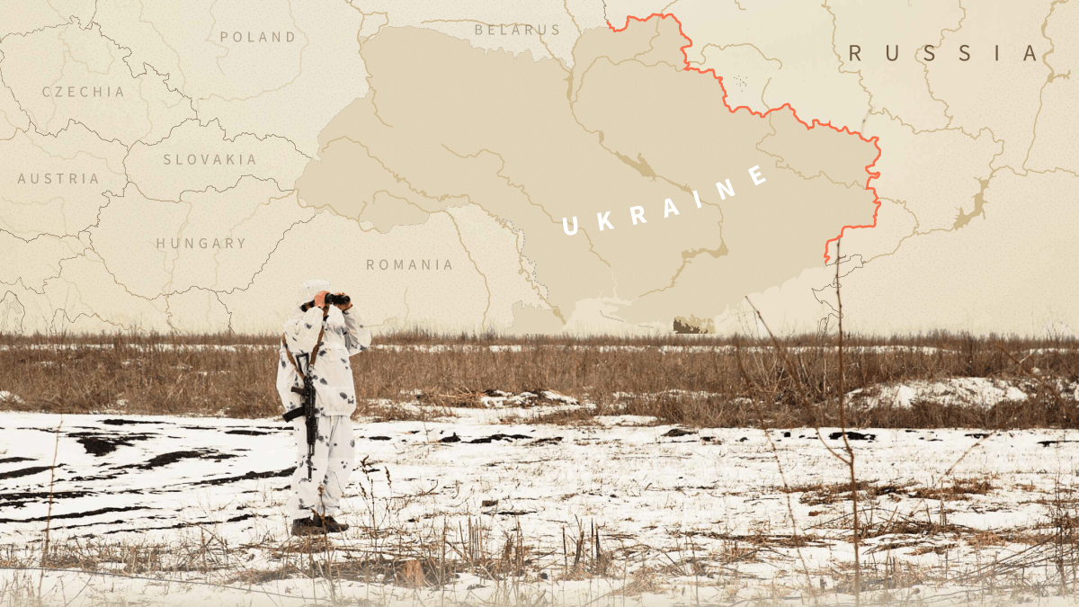 Mapping Ukraine and Russia on the edge of war