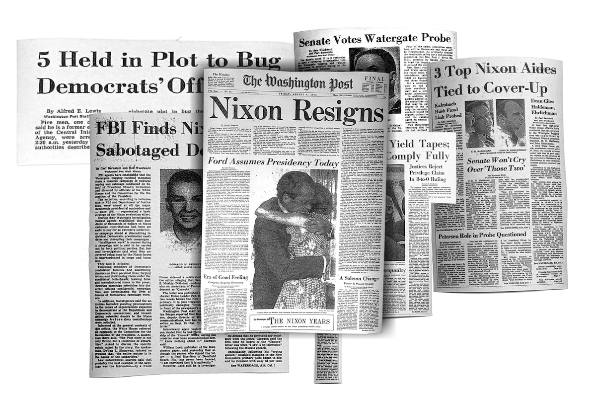 Timeline of Watergate scandal revelations, from break-in to Nixon's resignation