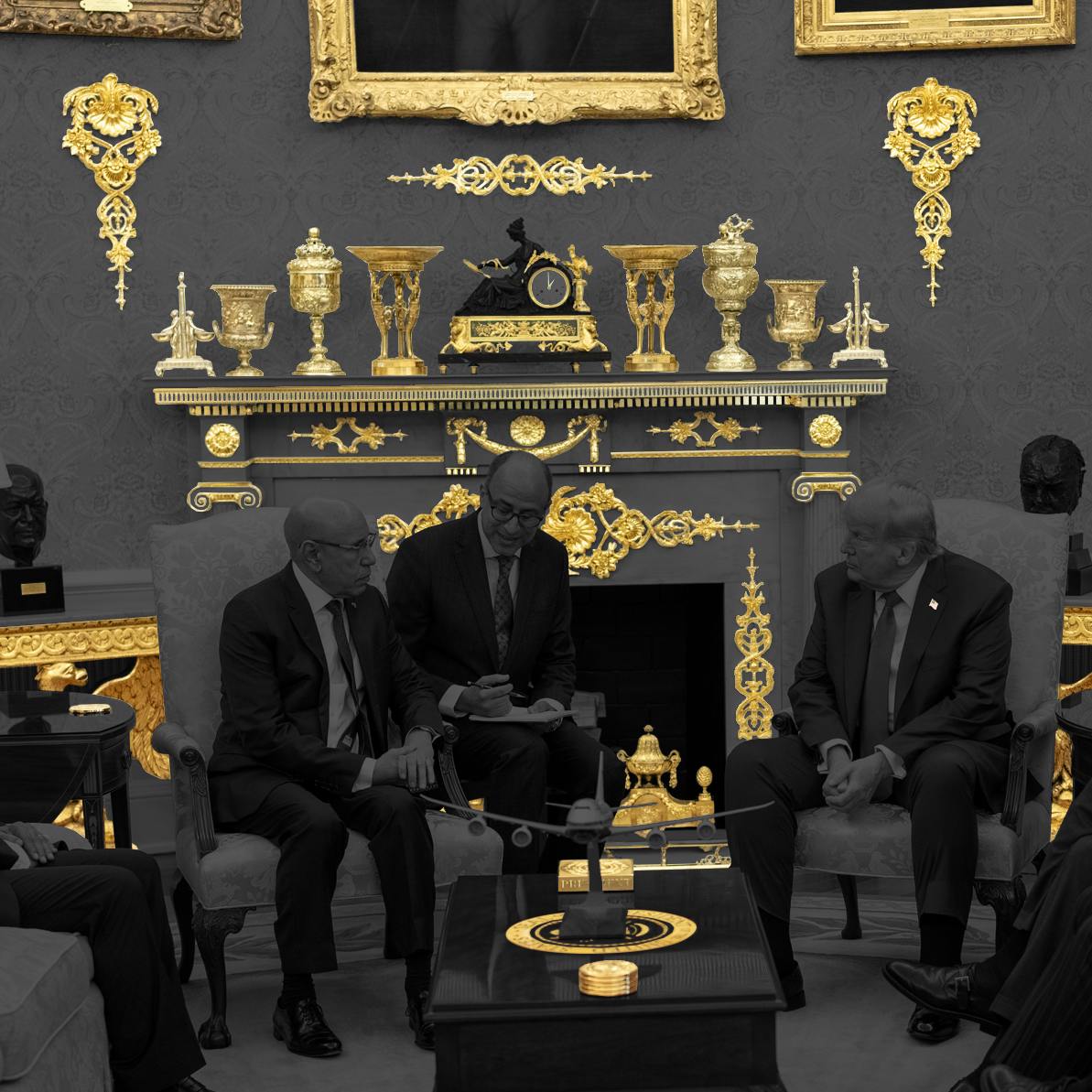 The Oval Office is getting even more shiny and gold