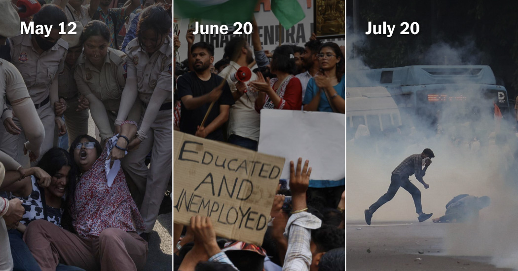 Timeline: How a College Test Scandal Grew Into a Youth Movement in India